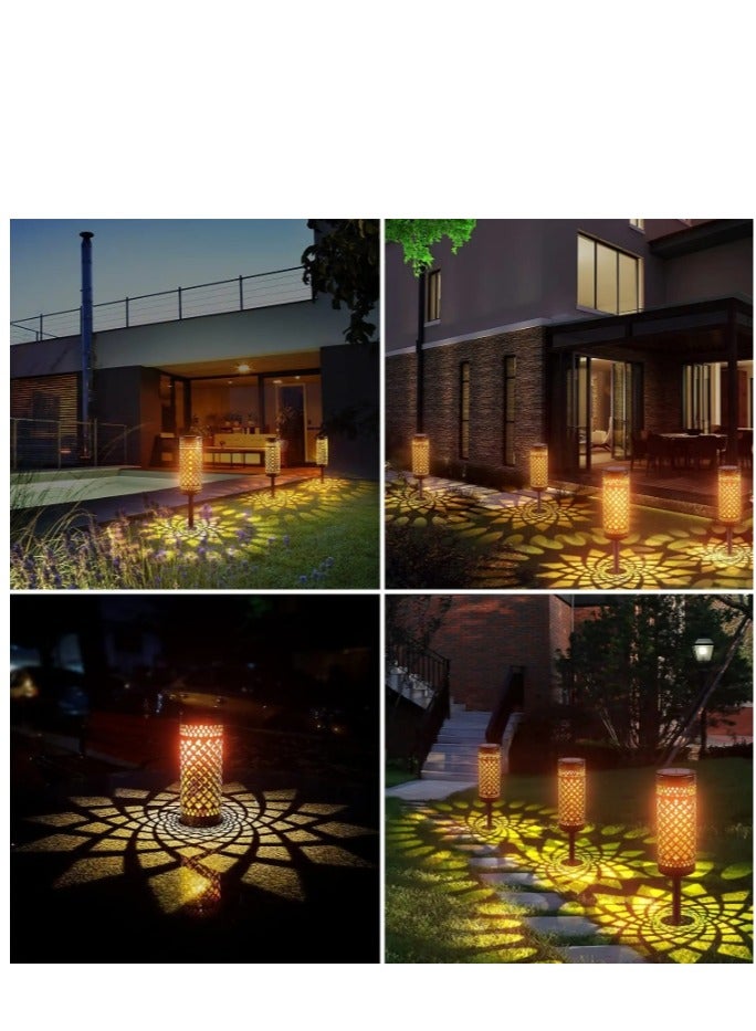 4 Pack solar large garden pathway lights outdoor led waterproof,brightlight colorize colorful pathway solar light