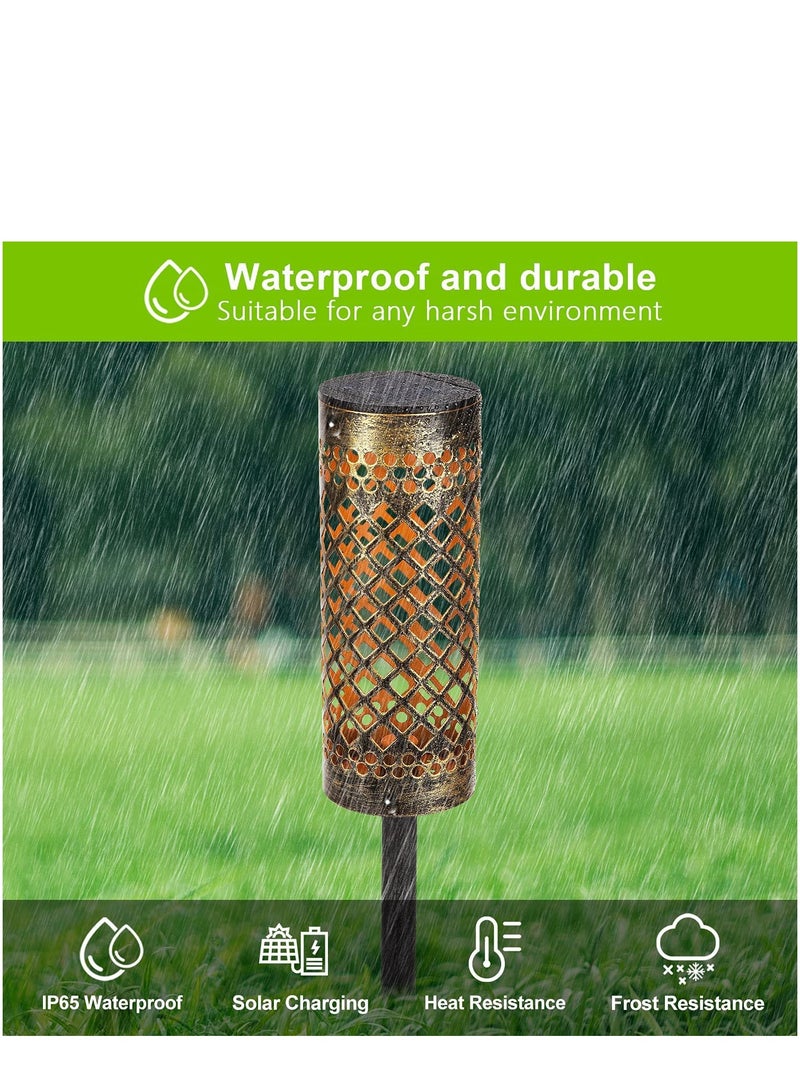 4 Pack solar large garden pathway lights outdoor led waterproof,brightlight colorize colorful pathway solar light