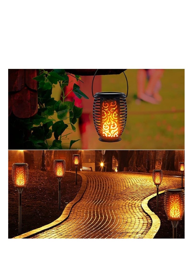 2pcs  33LED Solar Outdoor Lights, Solar Torch Light With Flickering Flame For Garden Decor Waterproof Solar Powered Outdoor Lights