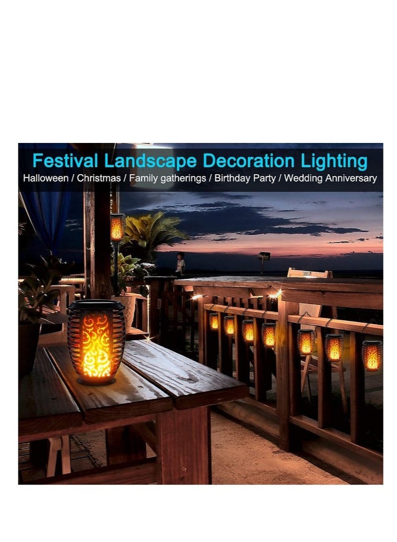 2pcs  33LED Solar Outdoor Lights, Solar Torch Light With Flickering Flame For Garden Decor Waterproof Solar Powered Outdoor Lights