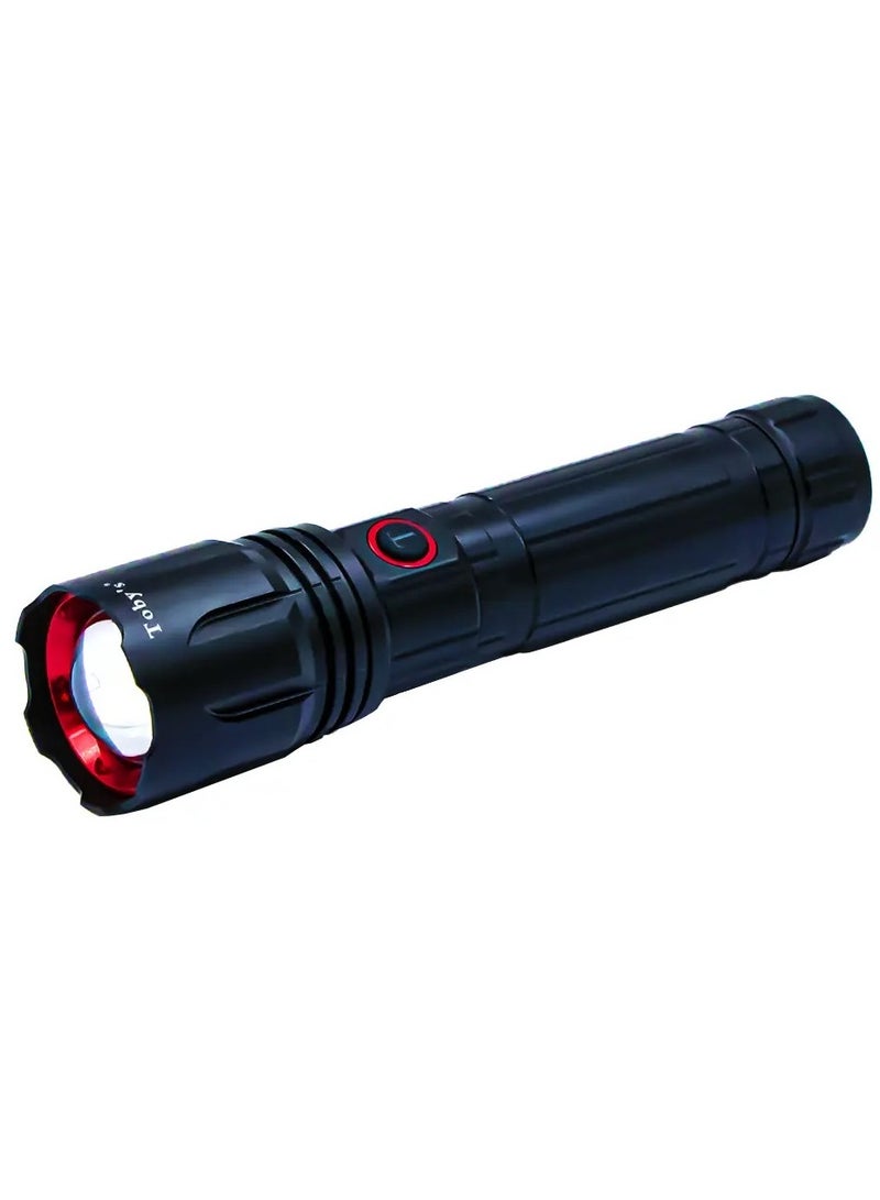 Toby's New Super Bright Flashlight Retractable Zoomable Flashlight with 5 modes( Torch 100)