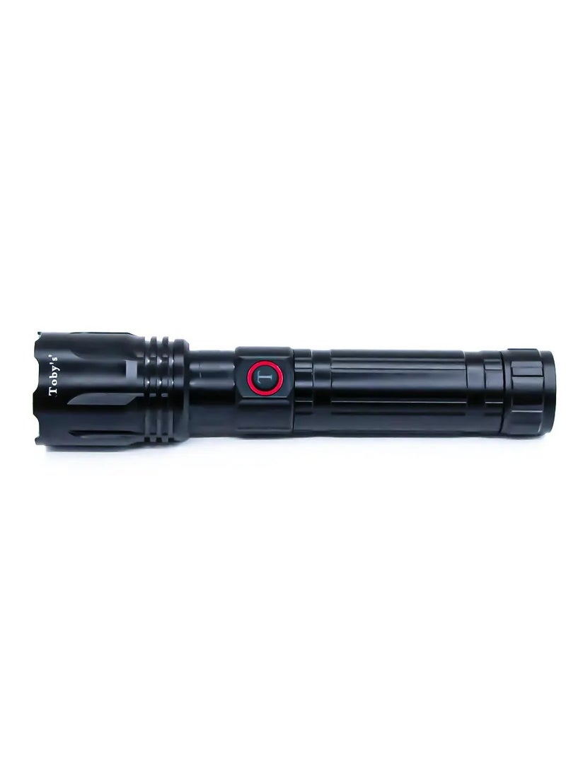 Toby's New Super Bright Flashlight Retractable Zoomable Flashlight with 5 modes( Torch 100)