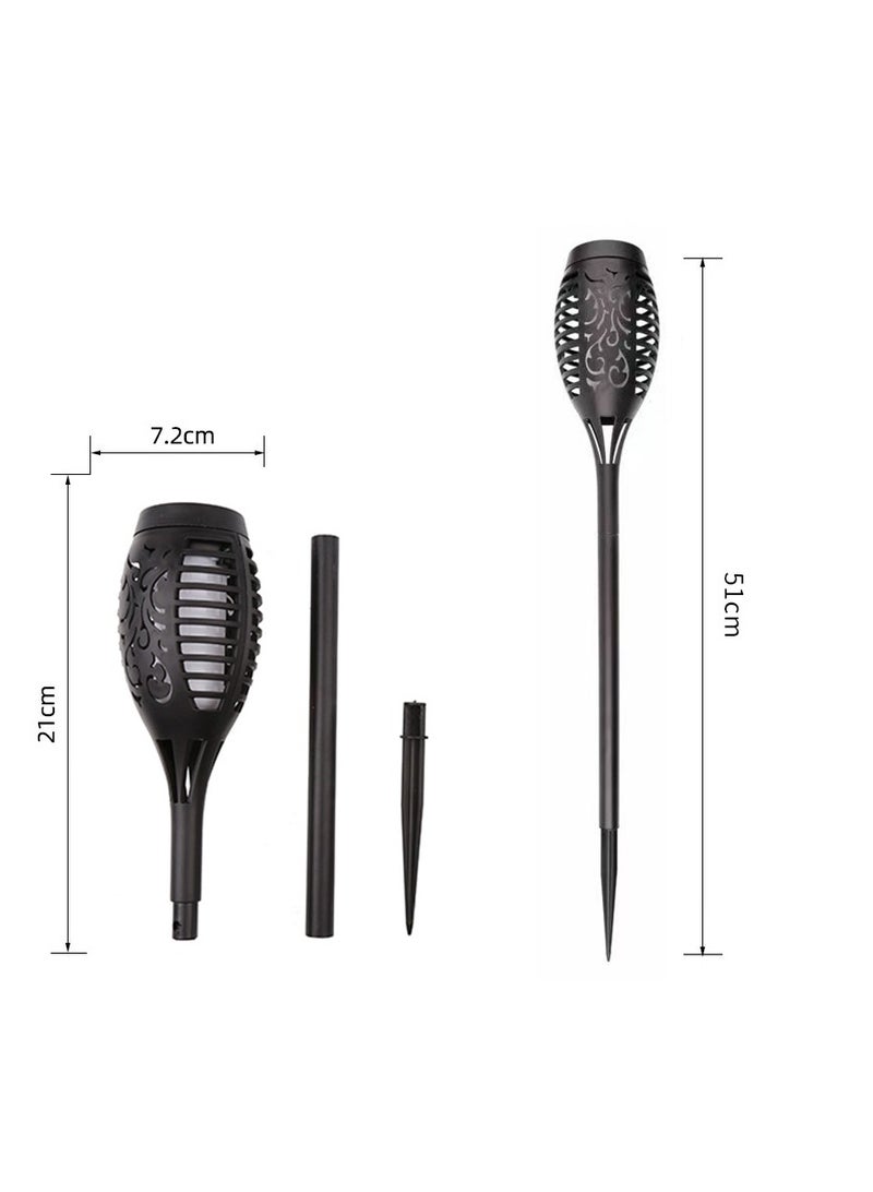 3pcs Solar Outdoor Lights, Solar Torch Light With Flickering Flame For Garden Decor, Waterproof Solar Powered Outdoor Lights
