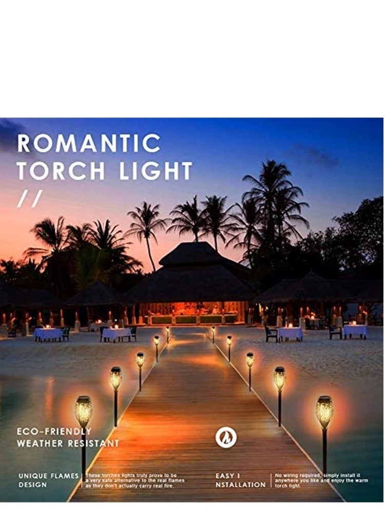 3pcs Solar Outdoor Lights, Solar Torch Light With Flickering Flame For Garden Decor, Waterproof Solar Powered Outdoor Lights