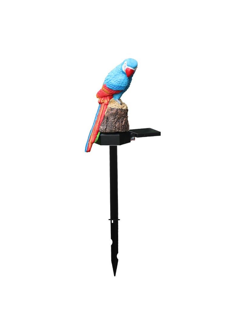 2 Pieces Parrot Shaped Solar LED Lights Effect Garden Light Auto On OR Off Dust To Dawn Outdoor Waterproof Landscape Decoration Solar Powered Security Torch Light