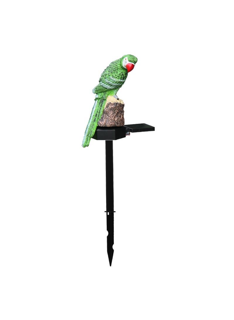 2 Pieces Parrot Shaped Solar LED Lights Effect Garden Light Auto On OR Off Dust To Dawn Outdoor Waterproof Landscape Decoration Solar Powered Security Torch Light