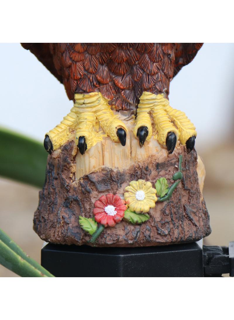 2 Pieces Eagle Shaped Solar LED Lights Effect Garden Light Auto On OR Off Dust To Dawn Outdoor Waterproof Landscape Decoration Solar Powered Security Torch Light