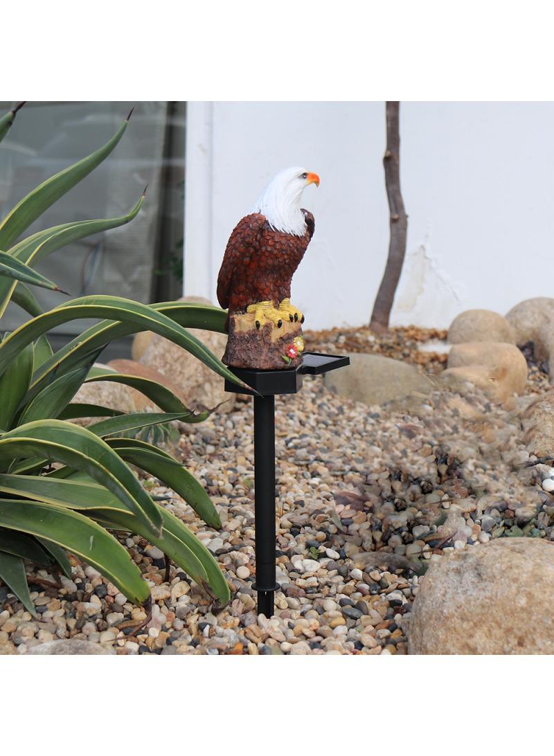 2 Pieces Eagle Shaped Solar LED Lights Effect Garden Light Auto On OR Off Dust To Dawn Outdoor Waterproof Landscape Decoration Solar Powered Security Torch Light