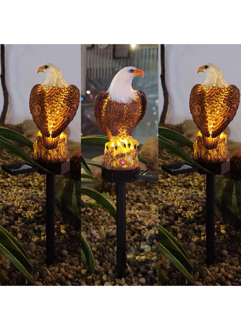 2 Pieces Eagle Shaped Solar LED Lights Effect Garden Light Auto On OR Off Dust To Dawn Outdoor Waterproof Landscape Decoration Solar Powered Security Torch Light