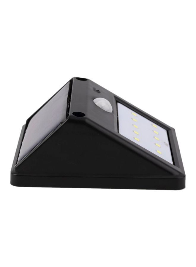 Solar Powered Wall Lamp Black 10x8.5cm