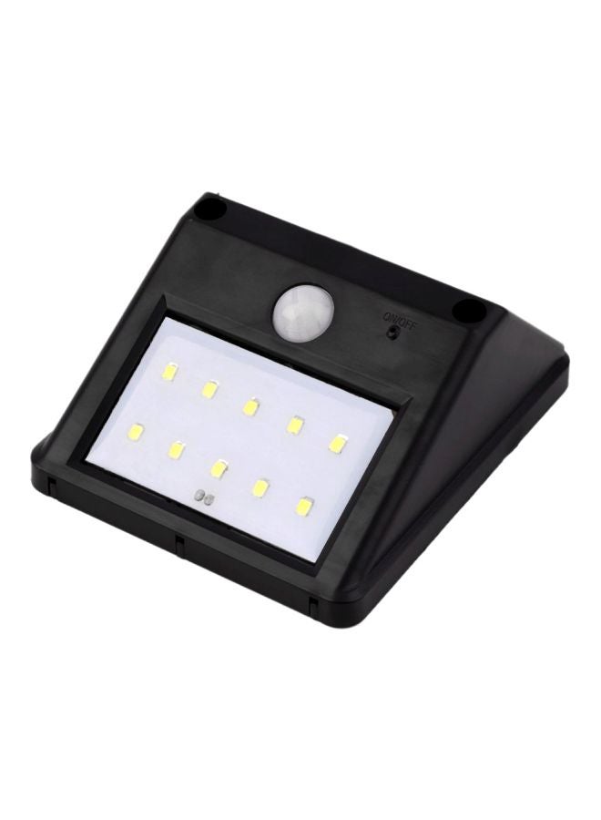 Solar Powered Wall Lamp Black 10x8.5cm