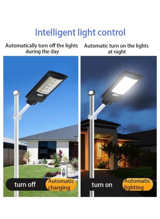 1800W Solar Street Light for Outdoor Dusk to Dawn Daylight Flood Endurance Lamps with IP67 Waterproof for Garden Patio Garage with Remote Control