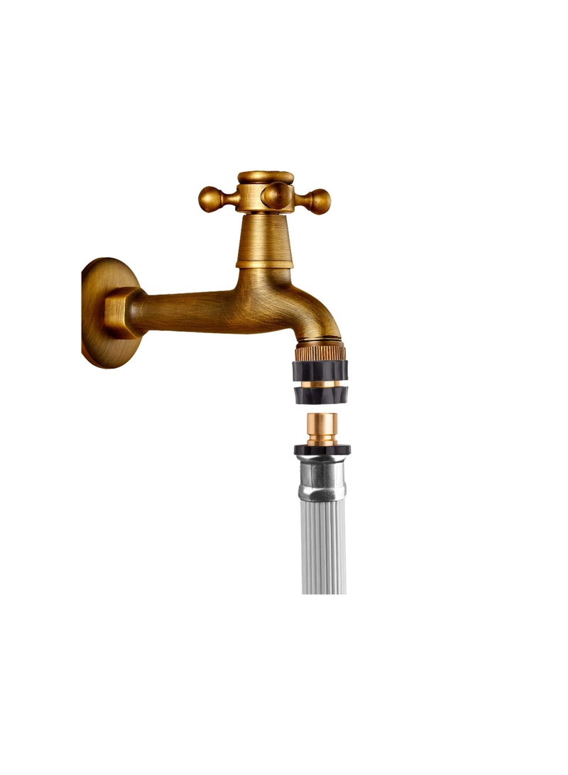 Garden Hose Quick Connect, MAKINGTEC 3/4 Inch Quick Disconnect Water Hose Fittings Connector Garden Hose Quick Connector Water Hose Fitting Male and Female Quick Release Hose Attachment (5 Set 10PCS)