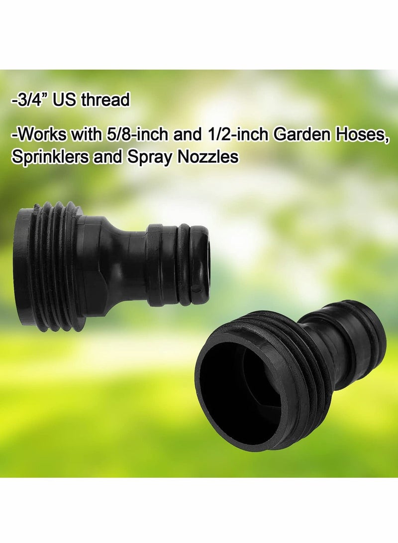 Hose Quick Connectors, Garden Plastic Water Connect Male and Female US Thread Fitting Kit for Hose, Sprinkler Nozzle