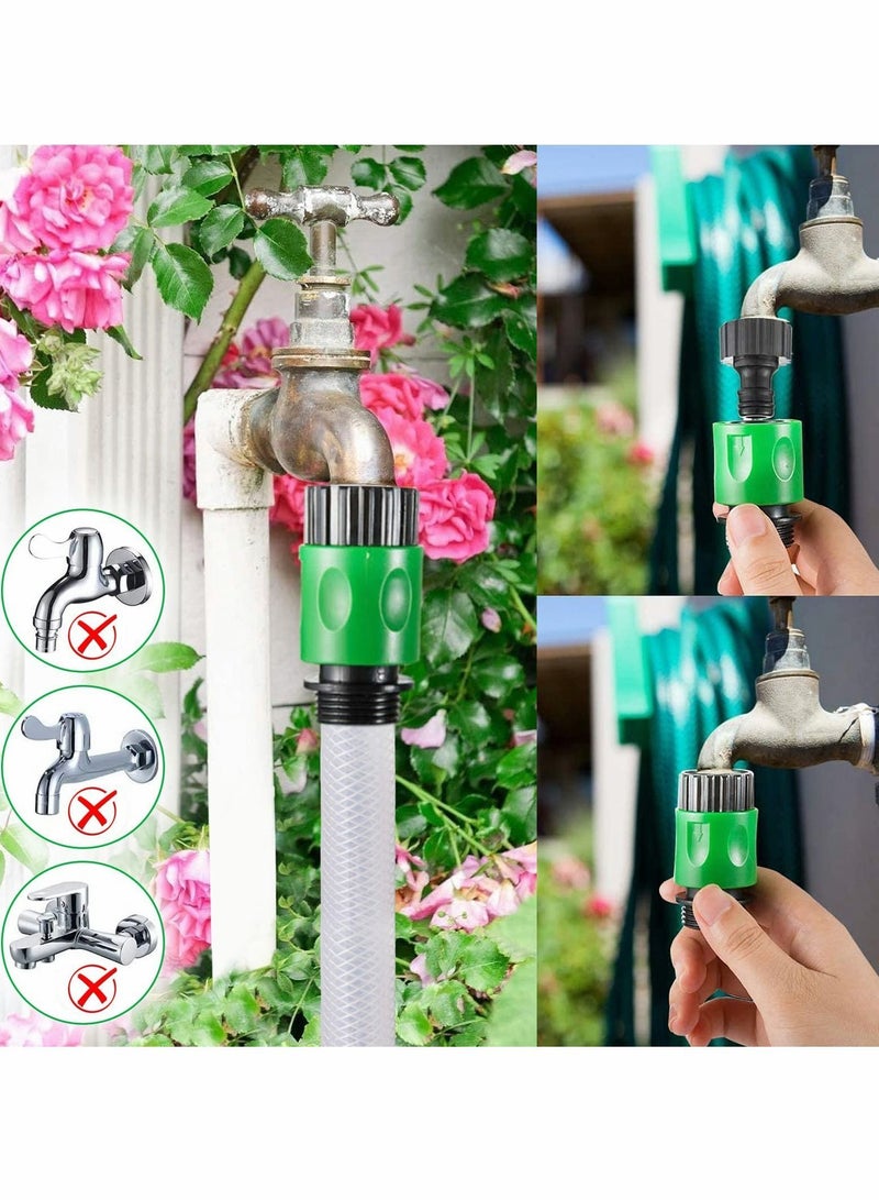 Hose Quick Connectors, Garden Plastic Water Connect Male and Female US Thread Fitting Kit for Hose, Sprinkler Nozzle