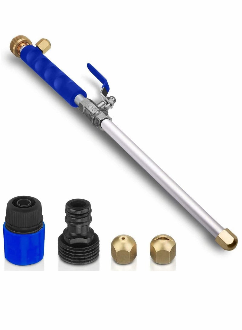 High Pressure Power Washer for Garden Hose Portable Washing Wand Water Car Outdoor Window with 2 Nozzle Blue