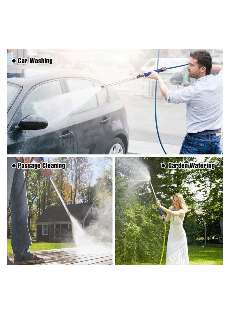 High Pressure Power Washer for Garden Hose Portable Washing Wand Water Car Outdoor Window with 2 Nozzle Blue