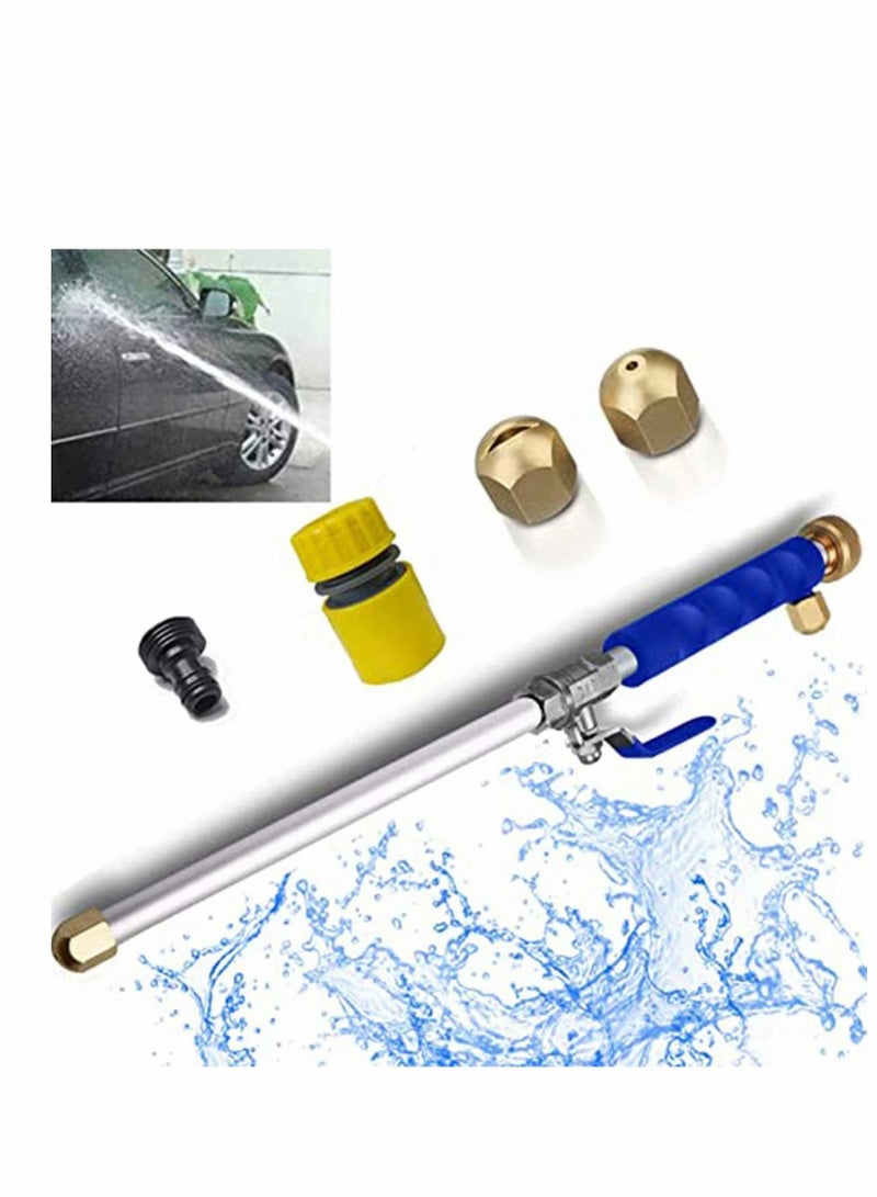 High Pressure Power Washer for Garden Hose Portable Washing Wand Water Car Outdoor Window with 2 Nozzle Blue
