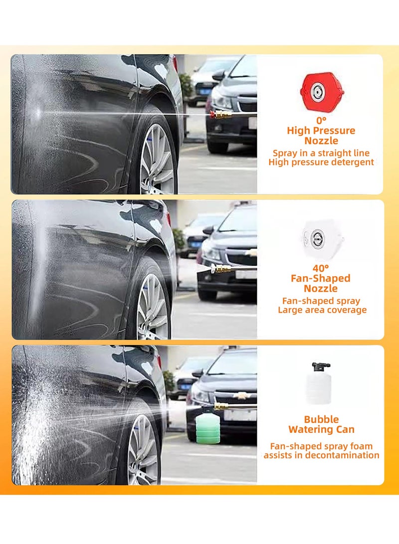 Powerful Cordless Electric High Pressure Washer with Dual Large Capacity Batteries - Ideal for Effortless Car Washing