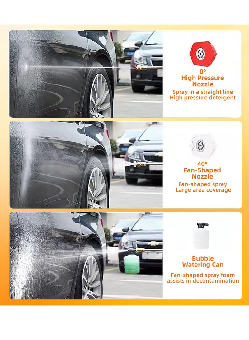 88V Cordless Electric Pressure Washer with 2pcs Large Capacity Battery Ideal for Washing Cars and More