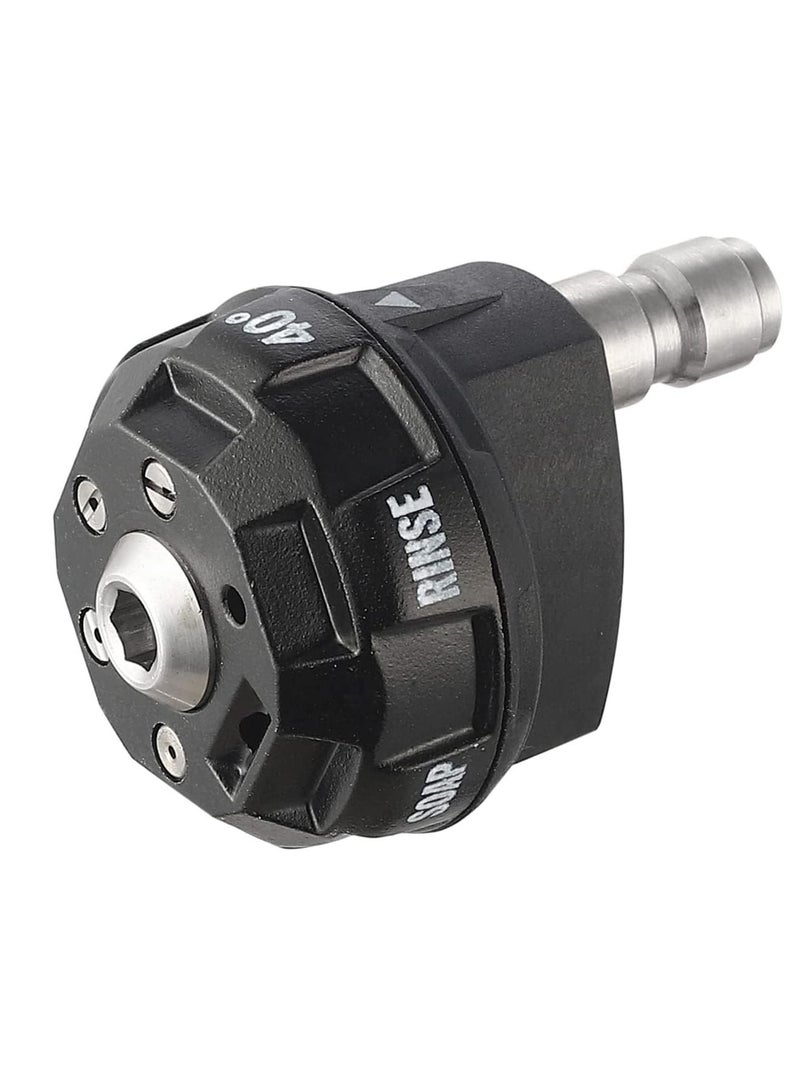Pressure Washer Spray Nozzle, 6-in-1 Quick Change over and Adjustable, 1/4in Plug Connect Tips MAX 4000PSI for Pressure Washer