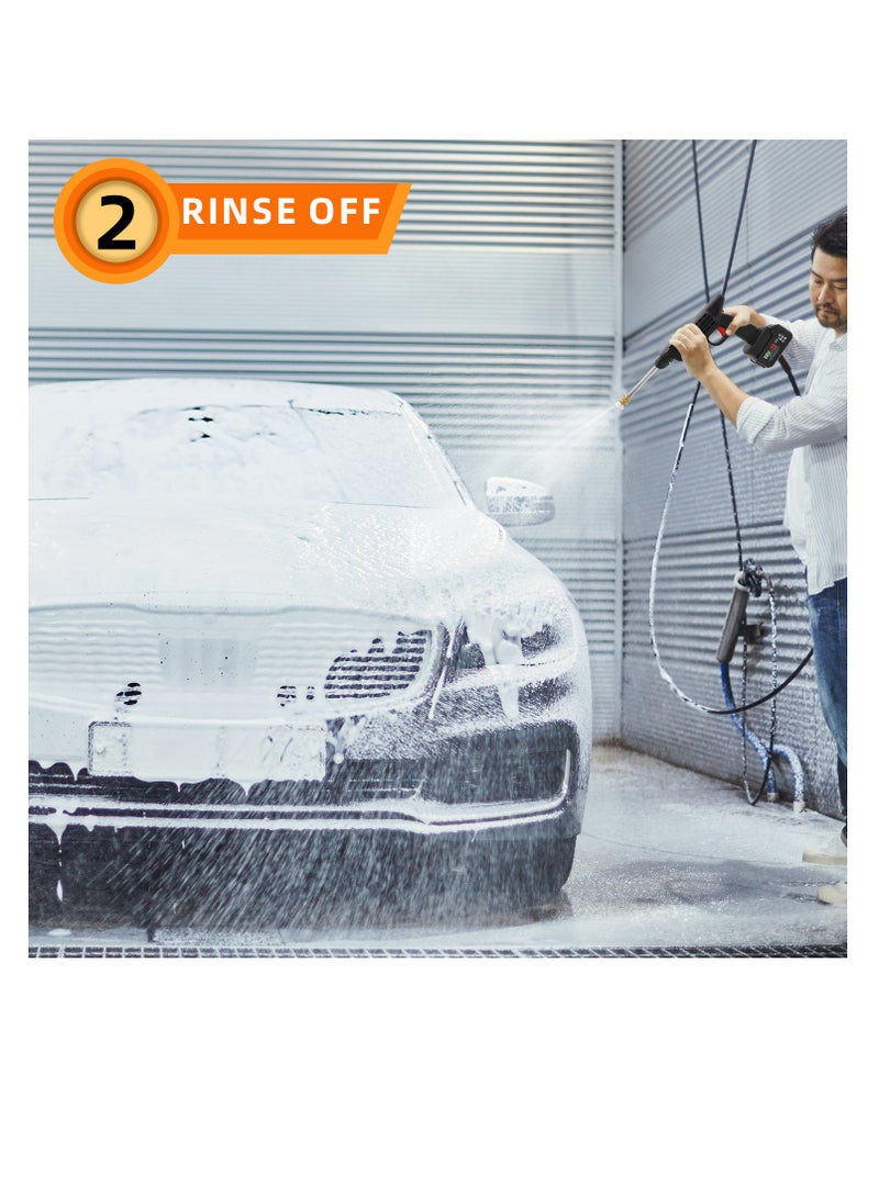 88V Total Cleaning Flexibility Cordless Portable Pressure Washer for Car Wash and Glass Cleaning from Any Water Source