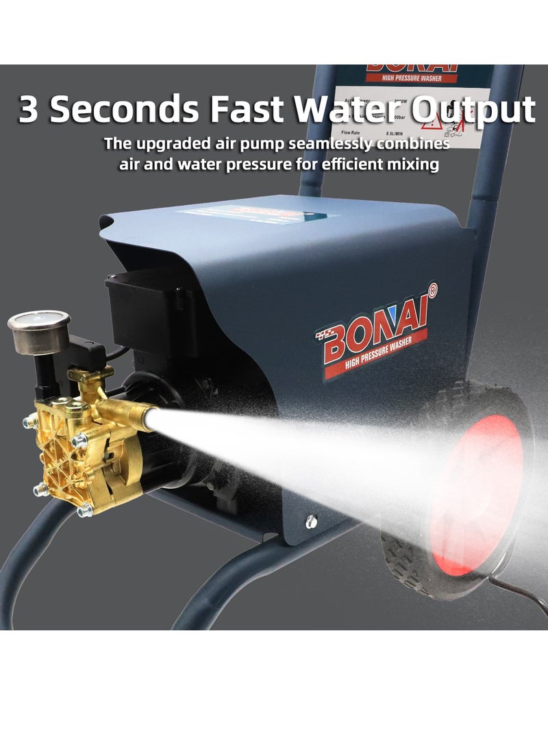 Bonai 3000W Electric Car Pressure Washer Your Ultimate Cleaning Companion For home lawns parks cars bikes and everything