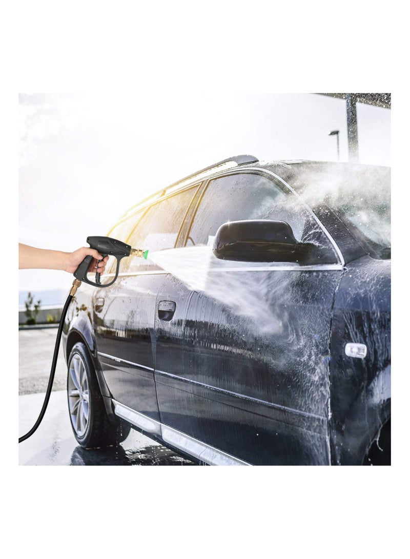 SYOSI High Pressure Washer Machine, 4350 PSI Short Pressure Washer  Handle with 5 Pressure Washer Nozzle, Power Pressure Washer Wand, M22-14 Fitting Car Pressure Washer Kit
