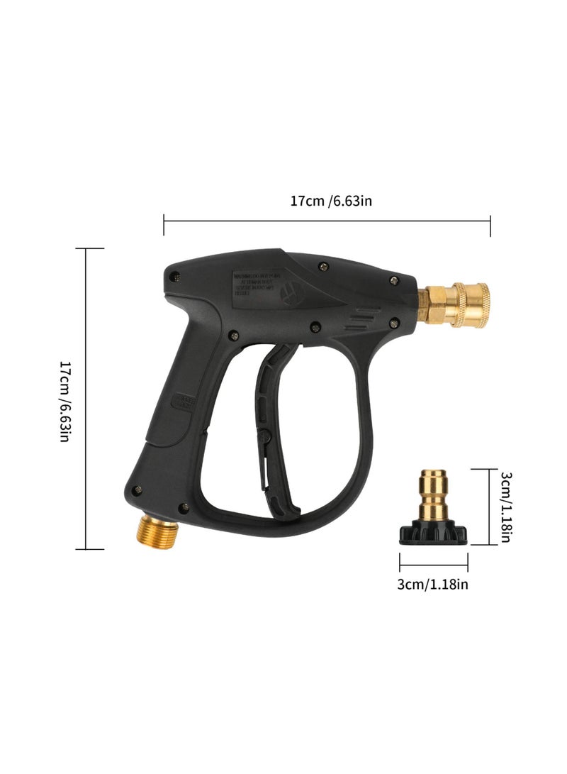 SYOSI High Pressure Washer Machine, 4350 PSI Short Pressure Washer  Handle with 5 Pressure Washer Nozzle, Power Pressure Washer Wand, M22-14 Fitting Car Pressure Washer Kit