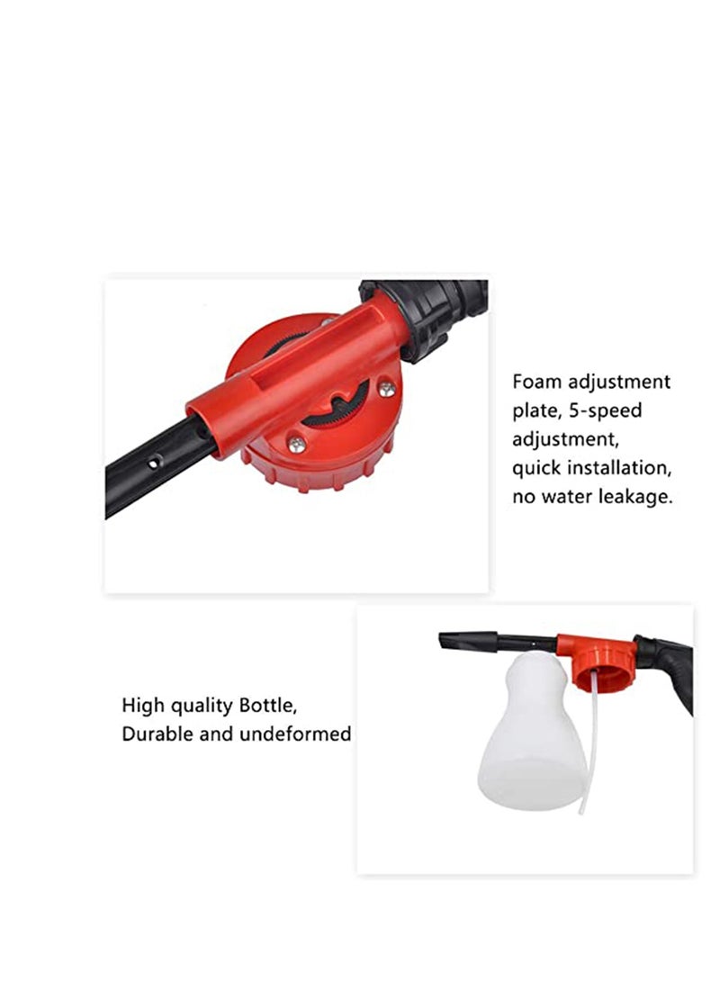 Adjustable Water Pressure, Best Care for Car, Car Foam Gun, Adjustable Hose Wash Sprayer with Adjustment Ratio Dial Foam Blaster, Foam Cannon Attaches for Any Garden Hose