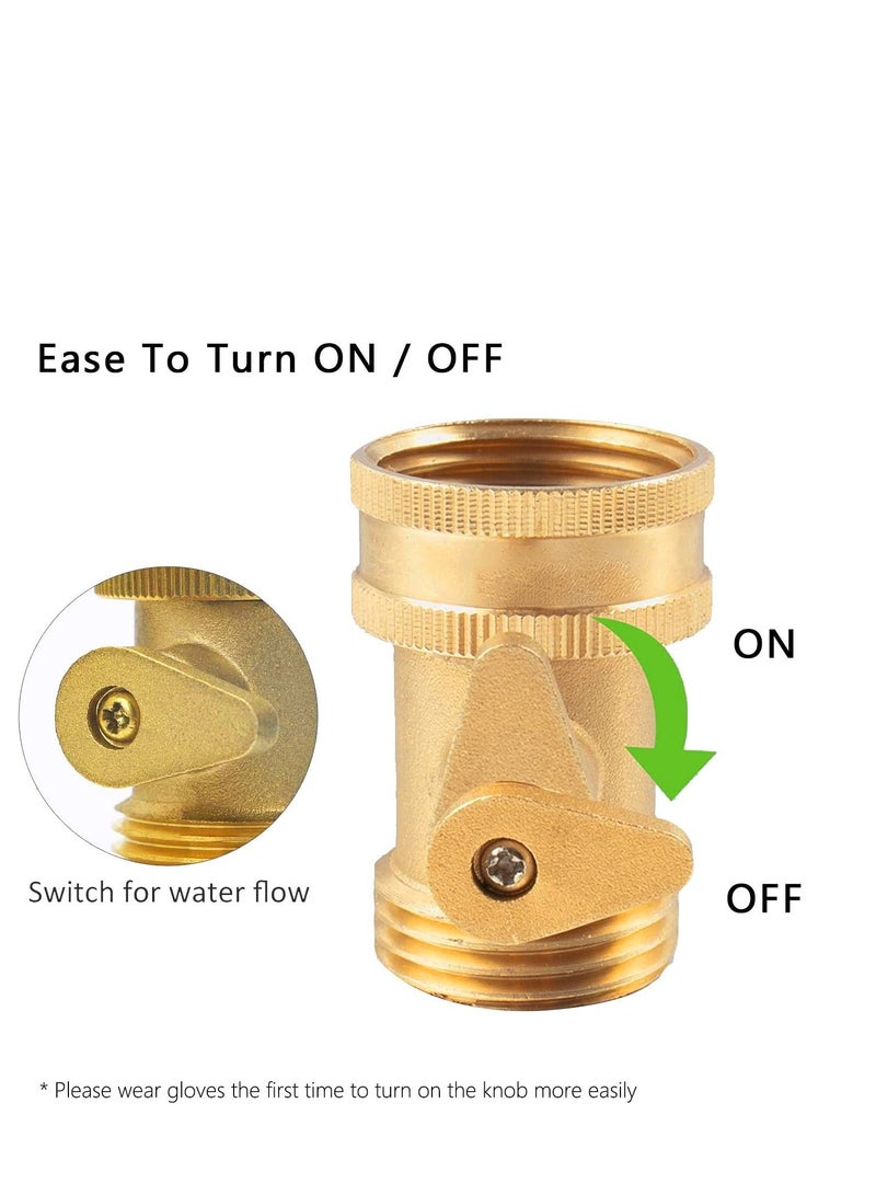 Jet Nozzle High Pressure Hose - Water Sprayer with Garden Shutoff Valve Solid Brass Heavy Duty 3/4