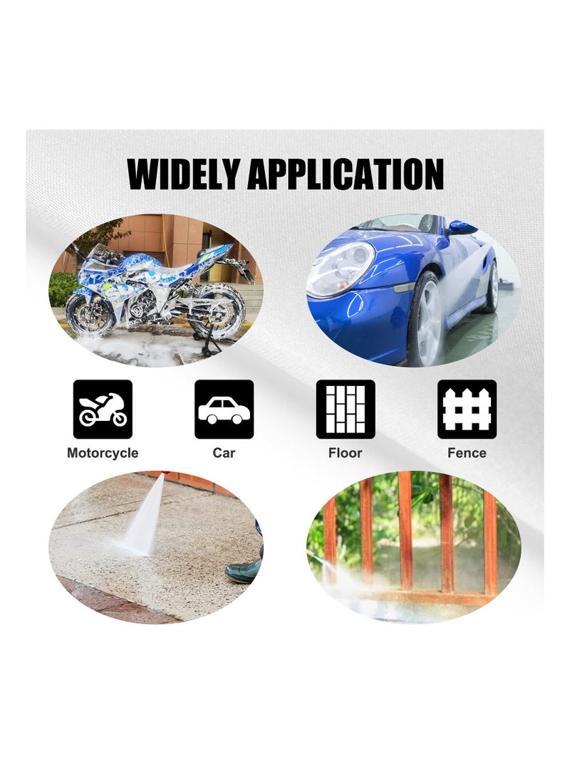 High Pressure Washer Gun with 5 Detachable Spray Nozzle Tip, High-Pressure Hose Quick Connect Connector, 1/4