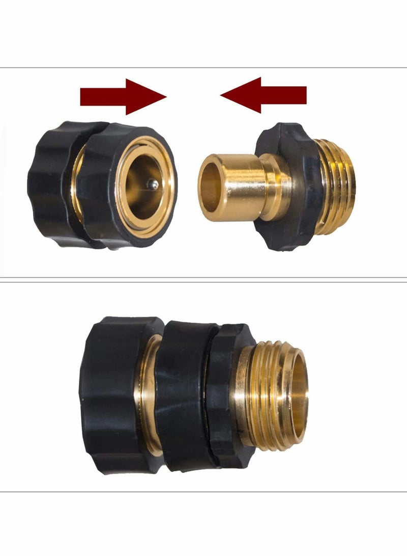 Hose Quick Connectors, Garden Plastic Water Connect Male and Female 3/4