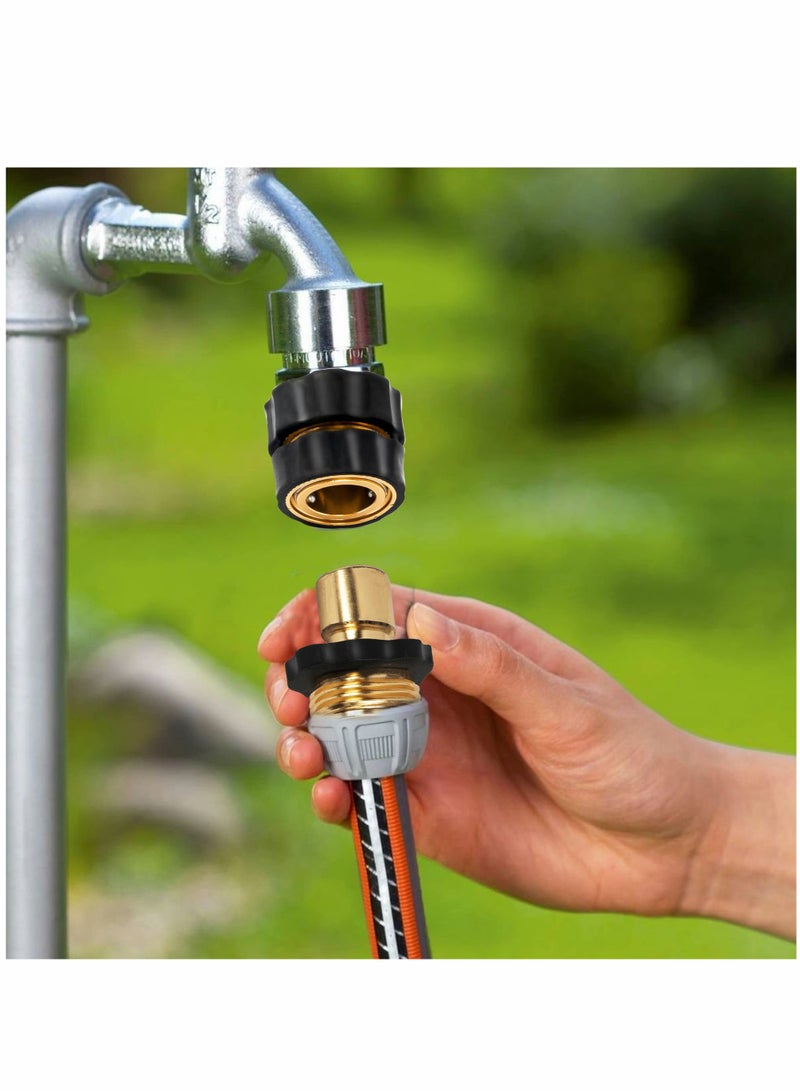 Hose Quick Connectors, Garden Plastic Water Connect Male and Female 3/4