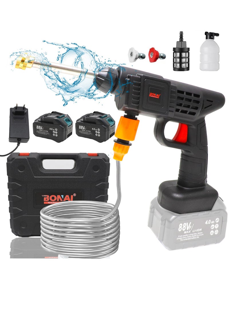 Cordless Pressure Washer with 4000mAh Battery - Ideal for Car Washing, Floor Cleaning, Patio
