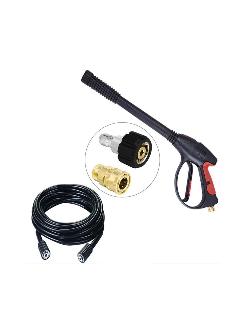 Pressure Washer Adapter Set, 3/8 Inch Quick Connect Fittings, Stainless Steel Fittings for Gun Power Hose, Car Spray Connector, 5000 PSI