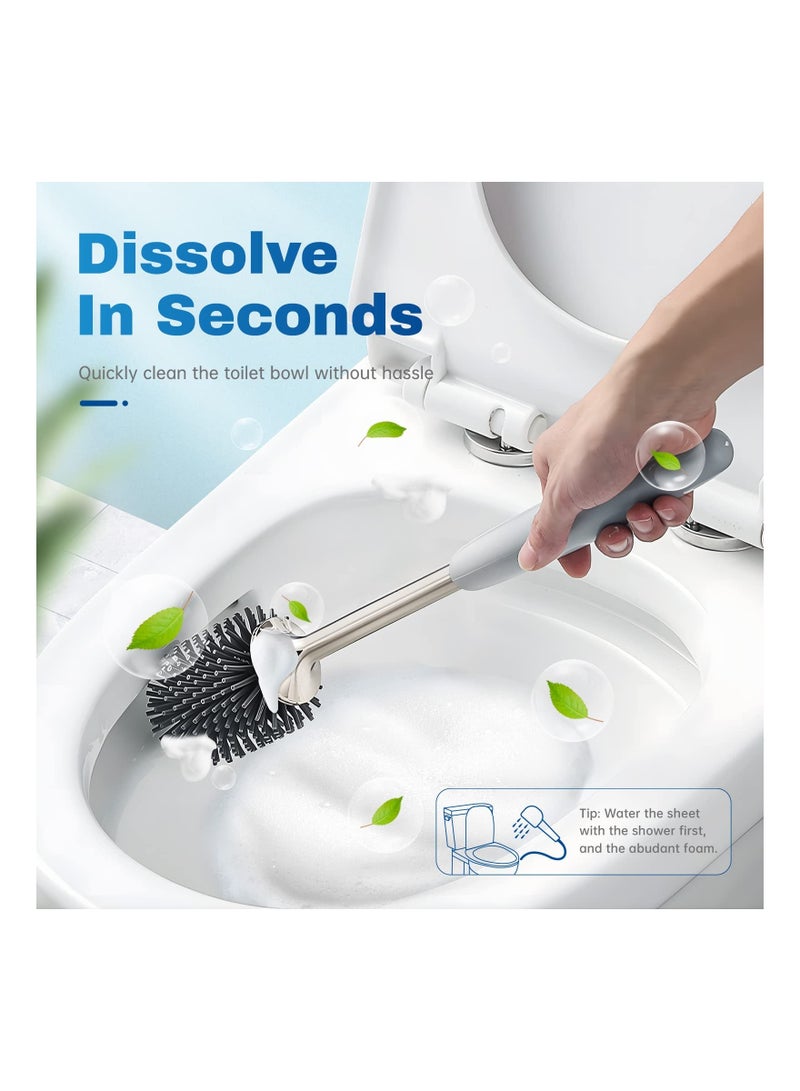 60PCS Toilet Bowl Cleaners, (Eco) Friendly 60 Sheets Cleaner Strips, Plastic-Free Cleaning Pre-Measured & Biodegradable Stips, Efficiently Remove Stains Odors