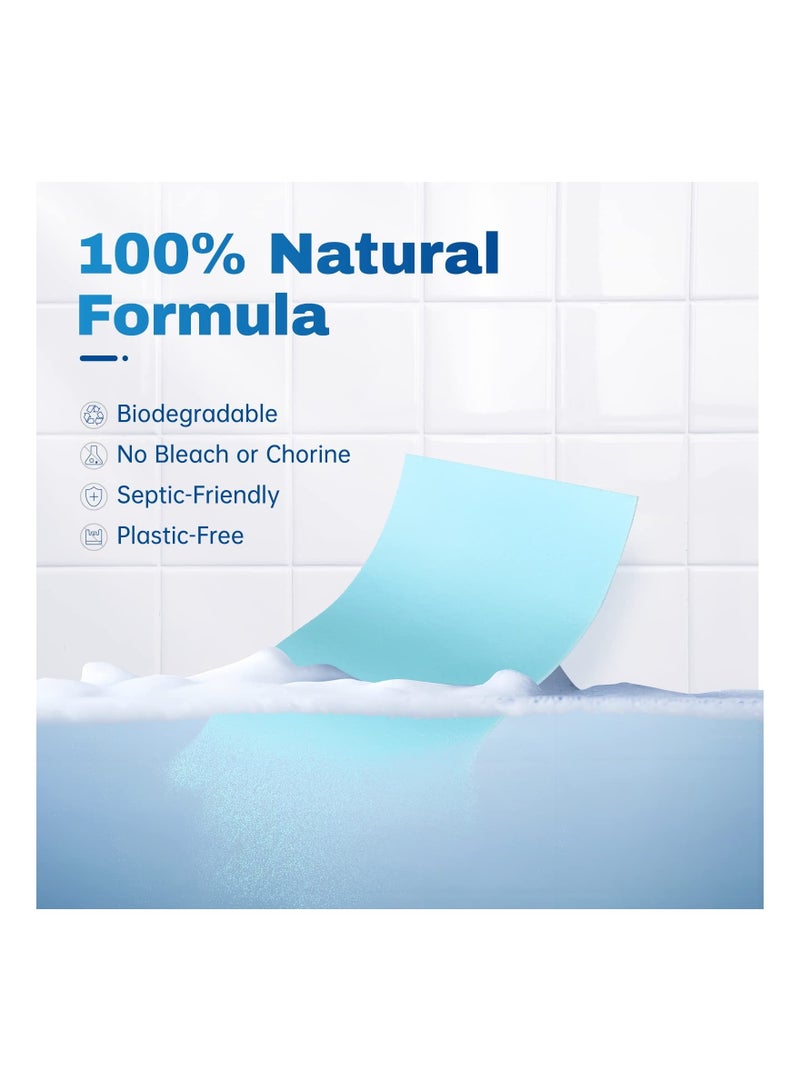 60PCS Toilet Bowl Cleaners, (Eco) Friendly 60 Sheets Cleaner Strips, Plastic-Free Cleaning Pre-Measured & Biodegradable Stips, Efficiently Remove Stains Odors