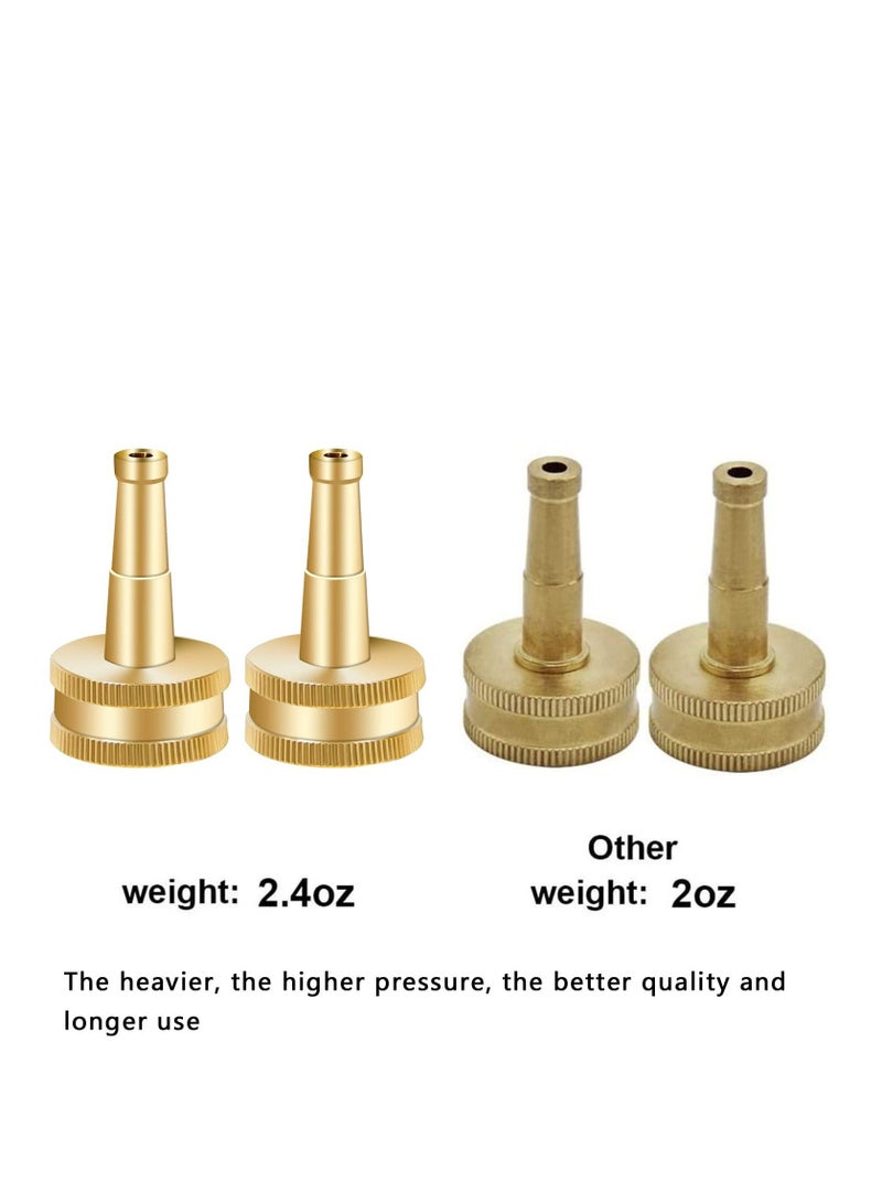 Jet Nozzle High Pressure Hose - Water Sprayer with Garden Shutoff Valve Solid Brass Heavy Duty 3/4