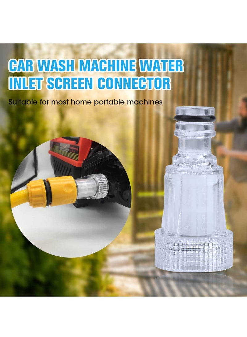 Pressure Washer Gun Adapter, 3 Pcs Plastic Inlet Filter, 3/4 Inch Garden Hose Connection, Water Tap Irrigation Pipe for Home Connectors