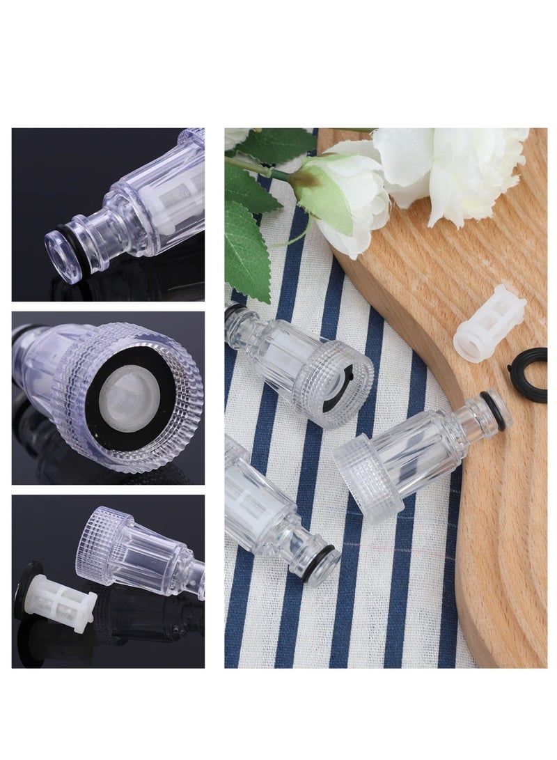 Pressure Washer Gun Adapter, 3 Pcs Plastic Inlet Filter, 3/4 Inch Garden Hose Connection, Water Tap Irrigation Pipe for Home Connectors