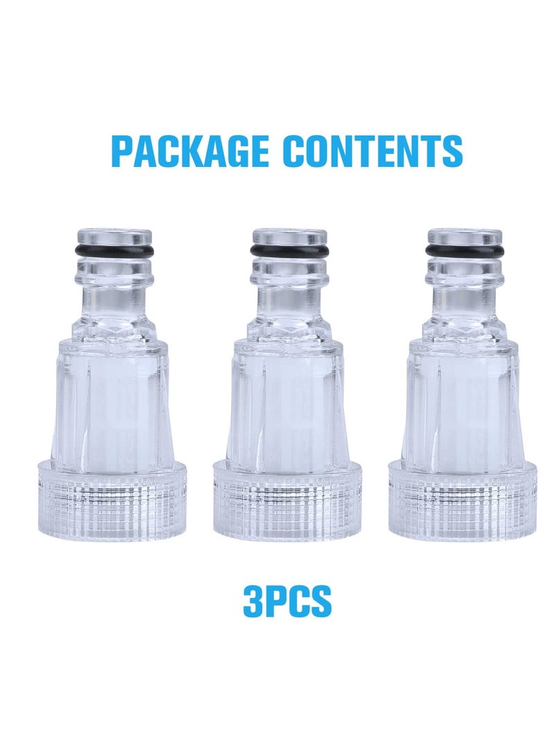 Pressure Washer Gun Adapter, 3 Pcs Plastic Inlet Filter, 3/4 Inch Garden Hose Connection, Water Tap Irrigation Pipe for Home Connectors