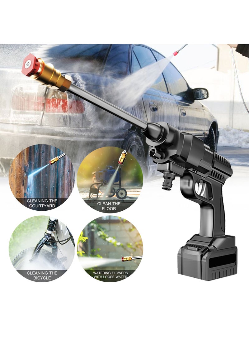 Cordless Portable Washer Electric High Pressure Cleaner Machine 200W 30Bar Lithium Handheld Car Cleaning Device With Foam Generator Nozzle Water Pump