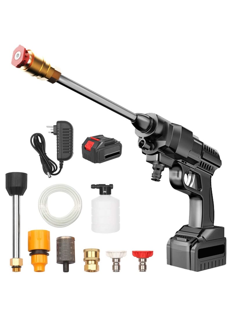200W Cordless Electric Washer High Pressure 30 Bar Car Washer Foam Generator Water Pump Nozzle