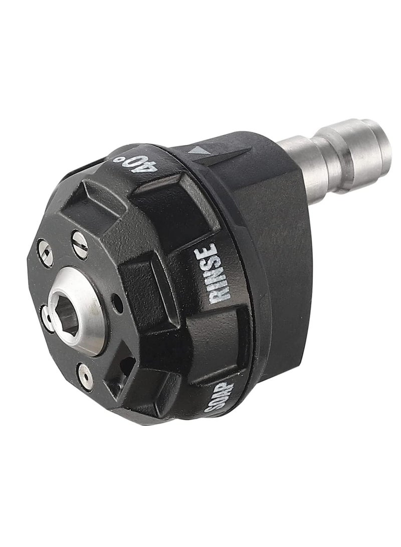 Pressure Washer Spray Nozzle, 6-in-1 Quick Change over and Adjustable, 1/4in Plug Connect Tips MAX 4000PSI for Pressure Washer