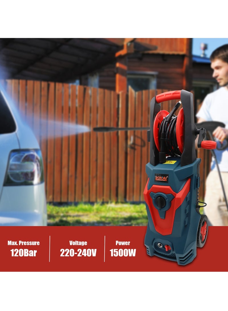 Car Pressure Washer, 1500W-3000W, 90-400 Bar Adjustable Pressure, 5.5L/min Flow, for Vehicles, Driveways, and Outdoor Cleaning