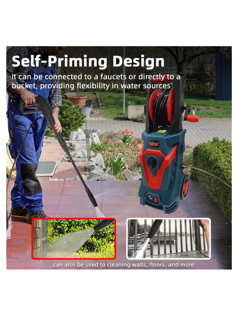 Car Pressure Washer, 1500W-3000W, 90-400 Bar Adjustable Pressure, 5.5L/min Flow, for Vehicles, Driveways, and Outdoor Cleaning