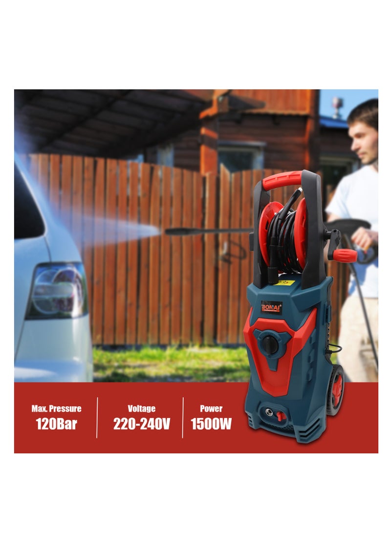 Car Pressure Washer, 1500W-3000W, 90-400 Bar Adjustable Pressure, 5.5L/min Flow, for Vehicles, Driveways, and Outdoor Cleaning