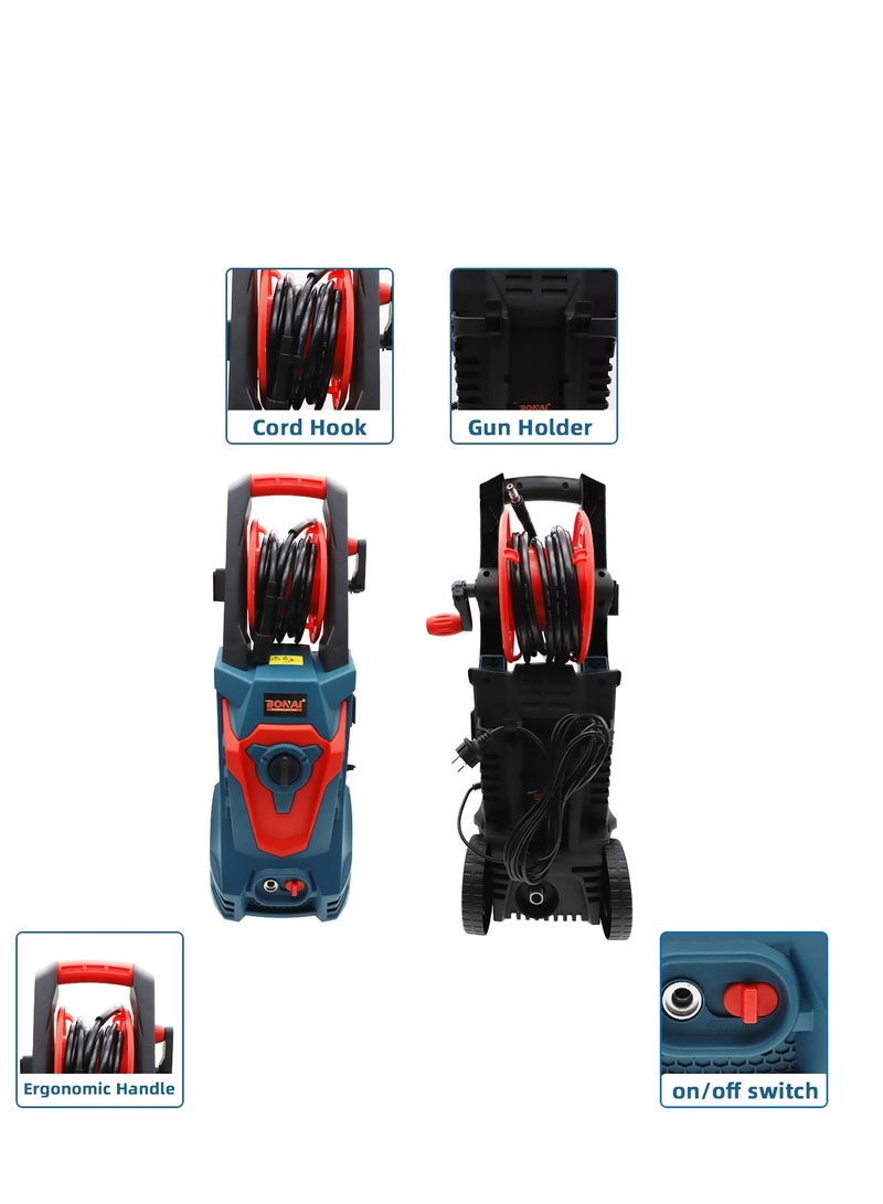 Car Pressure Washer, 1500W-3000W, 90-400 Bar Adjustable Pressure, 5.5L/min Flow, for Vehicles, Driveways, and Outdoor Cleaning