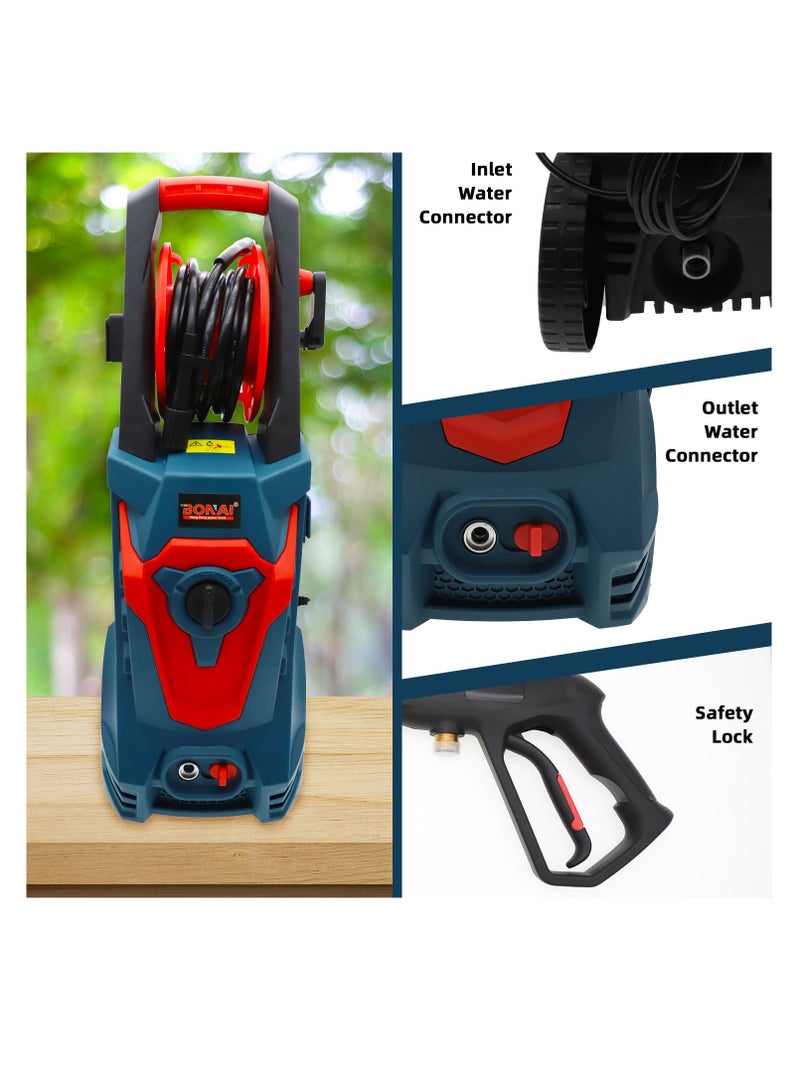 Car Pressure Washer, 1500W-3000W, 90-400 Bar Adjustable Pressure, 5.5L/min Flow, for Vehicles, Driveways, and Outdoor Cleaning